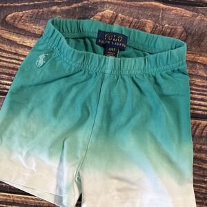 POLO RALPH LAUREN Green Girl's Tie-Dye Shorts, Size 4/4T NWOT